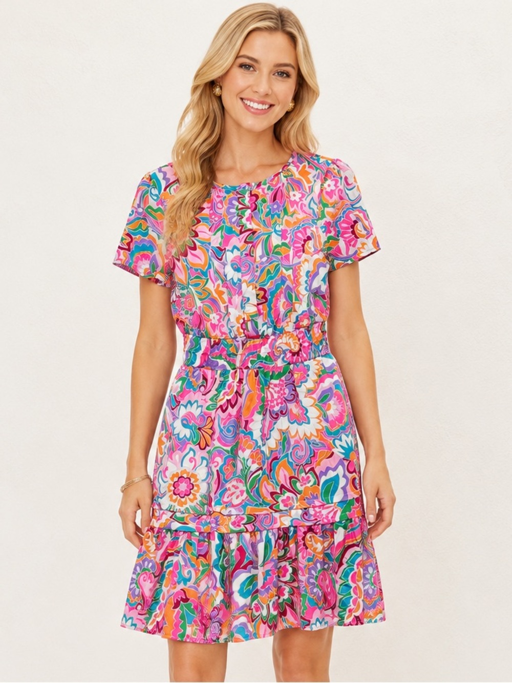 Nicole Miller Somerset dress in multicolor floral size XS